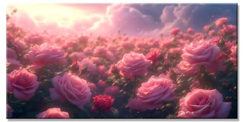 5D DIY Diamond Painting Kinder Blume Bastelset Erwachsene Basteln Mädchen 8 Jahre Landschaft Diamant Painting Bilder Full Drill Art Set Kristall Kreuzstich Stickerei Home Wand Decor 80x160cm y-934 von Dirjuong