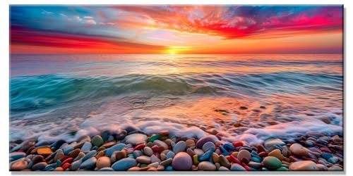 5D DIY Diamond Painting Kinder Sonnenuntergang Bastelset Erwachsene Basteln Mädchen 8 Jahre Strand Diamant Painting Bilder Full Drill Art Set Kristall Kreuzstich Stickerei Wand Decor 80x160cm y-1220 von Dirjuong