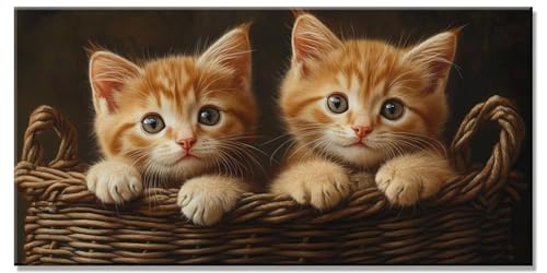 Katze Diamond Painting Erwachsene for Kinder mit Zubehör, Basteln Mädchen 8 Jahre Full Drill Diamant Painting Set Bilder Tier Diamanten Bastelset Groß xxl Kristall Kreuzstich Stickerei 60x120cm y-1126 von Dirjuong