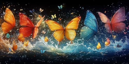 Schmetterling Malen Nach Zahlen Erwachsene, DIY Malen Nach Zahlen Tier Paint by Numbers Kinder, DIY Handgemalt Ölgemälde Kit für Anfänger Bastelset Erwachsene, Wohnzimmer Wanddeko 100x200cm k-650 Schmetterling Malen Nach Zahlen Erwachsene, DIY Malen Nach Zahlen Tier Paint by Numbers Kinder, DIY Handgemalt Ölgemälde Kit für Anfänger Bastelset Erwachsene, Wohnzimmer Wanddeko 100x200cm k-650 von Dirjuong