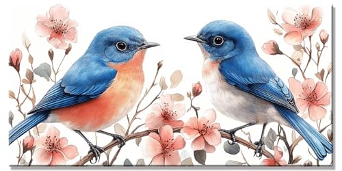 Vogel Diamond Painting Erwachsene for Kinder mit Zubehör, Basteln Mädchen 8 Jahre Full Drill Diamant Painting Set Bilder Blume Diamanten Bastelset Groß xxl Dimonds Kristall Stickerei 80x160cm y-1025 von Dirjuong