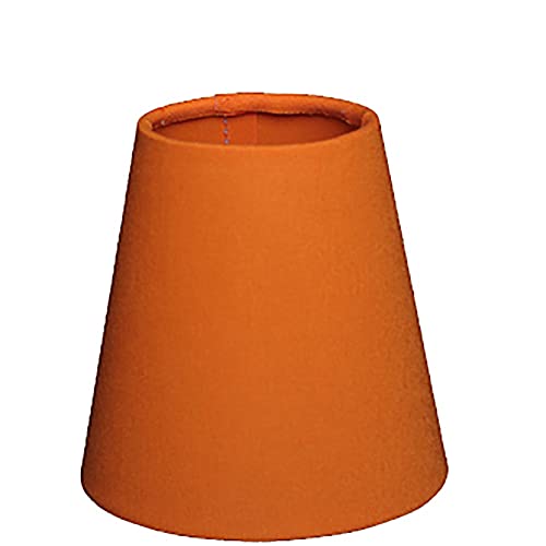 Dirk Davids Leuchten GmbH Lampenschirm Aufstecker Orange Kronleuchter Klemmschirm - (A) Ø 11cm unten - (B) Ø 7cm Oben von Dirk Davids Leuchten GmbH