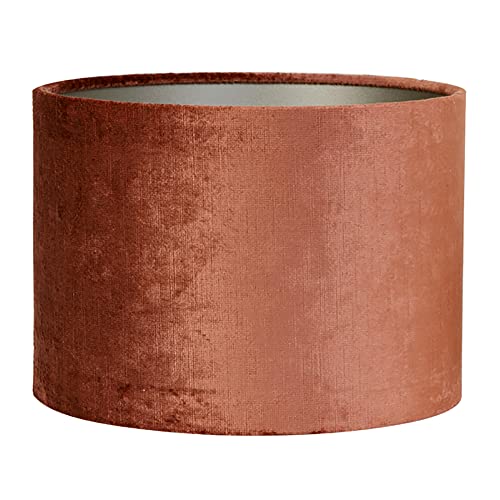 Lampenschirm Zylinder in Velours Terra Seidenglanz für Tischleuchte Tischlampe 30-30-21 von Dirk Davids Leuchten GmbH