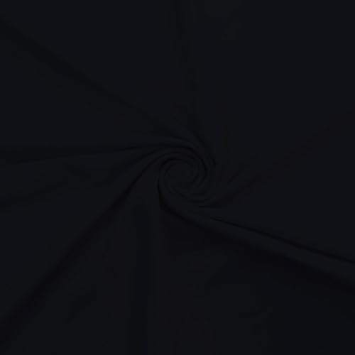 Baumwoll-Samtstoff, 114 cm breit, nicht dehnbar, für Kostüme, Kleider, Basteln, Dekoration, Schwarz von Discount Fabrics LTD