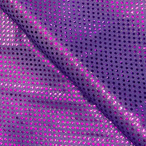 Paillettenstoff, glitzernd, glitzernd, glitzernd, 112 cm breit, Drapier-Handwerk (lila, Meterware) von Discount Fabrics LTD