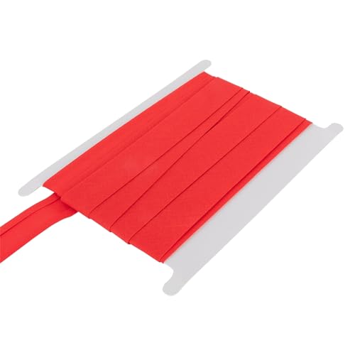 Schrägband aus 100 % Baumwolle, 13 mm, 25 mm breit, 25 mm breit, 25 m lang, Rot von Discount Fabrics LTD