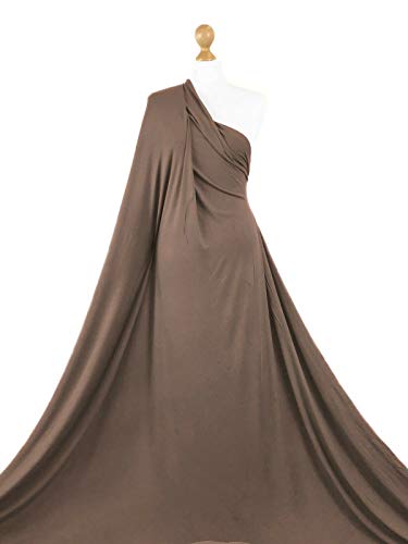 Viskose-Kleiderstoff, 4-Wege-Stretch, Viskose, Spandex, Jersey, Kleid, Kostüm, Stoff (Mocca) von Discount Fabrics LTD