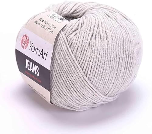 Yarn Art Jeans - Premium Baumwollgarn zum Häkeln & Stricken - Vielzahl von Farben - Ideal für Doppelstricken, Kammgewicht, Baby-Projekte, T-Shirt-Garn & mehr, Farbe 49, 1 Packung Yarn Art Jeans - Premium Baumwollgarn zum Häkeln & Stricken - Vielzahl von Farben - Ideal für Doppelstricken, Kammgewicht, Baby-Projekte, T-Shirt-Garn & mehr, Farbe 49, 1 Packung von Discount Fabrics LTD