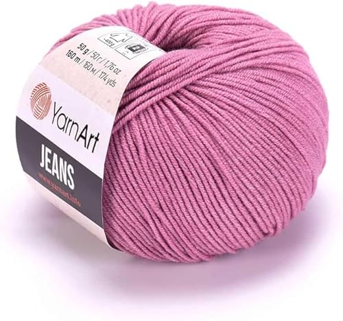 Yarn Art Jeans - Premium Baumwollgarn zum Häkeln & Stricken - Vielzahl von Farben - Ideal für Doppelstricken, Kammgewicht, Baby-Projekte, T-Shirt-Garn & mehr, Farbe 65, 1 Packung Yarn Art Jeans - Premium Baumwollgarn zum Häkeln & Stricken - Vielzahl von Farben - Ideal für Doppelstricken, Kammgewicht, Baby-Projekte, T-Shirt-Garn & mehr, Farbe 65, 1 Packung von Discount Fabrics LTD