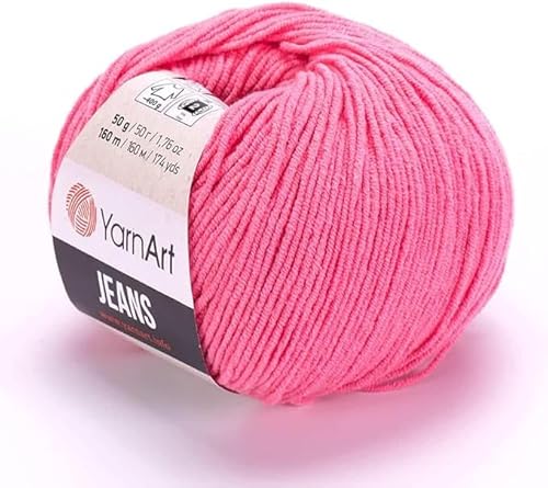 Yarn Art Jeans - Premium Baumwollgarn zum Häkeln & Stricken - Vielzahl von Farben - Ideal für Doppelstricken, Kammgewicht, Baby-Projekte, T-Shirt-Garn & mehr, Farbe 78, 1 Packung von Discount Fabrics LTD