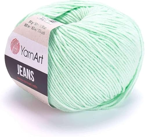 Yarn Art Jeans - Premium Baumwollgarn zum Häkeln & Stricken - Vielzahl von Farben - Ideal für Doppelstricken, Kammgewicht, Baby-Projekte, T-Shirt-Garn & mehr, Farbe 79, 1 Packung Yarn Art Jeans - Premium Baumwollgarn zum Häkeln & Stricken - Vielzahl von Farben - Ideal für Doppelstricken, Kammgewicht, Baby-Projekte, T-Shirt-Garn & mehr, Farbe 79, 1 Packung von Discount Fabrics LTD