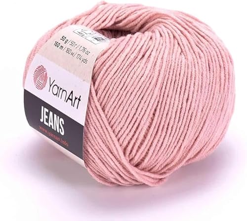 Yarn Art Jeans - Premium Baumwollgarn zum Häkeln & Stricken - Vielzahl von Farben - Ideal für Doppelstricken, Kammgewicht, Baby-Projekte, T-Shirt-Garn & mehr, Farbe 83, 1 Packung Yarn Art Jeans - Premium Baumwollgarn zum Häkeln & Stricken - Vielzahl von Farben - Ideal für Doppelstricken, Kammgewicht, Baby-Projekte, T-Shirt-Garn & mehr, Farbe 83, 1 Packung von Discount Fabrics LTD