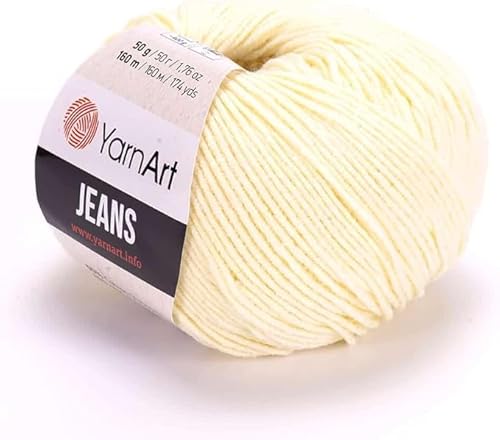 Yarn Art Jeans - Premium Baumwollgarn zum Häkeln & Stricken - Vielzahl von Farben - Ideal für Doppelstricken, Kammgewicht, Baby-Projekte, T-Shirt-Garn & mehr, Farbe 86, 1 Packung Yarn Art Jeans - Premium Baumwollgarn zum Häkeln & Stricken - Vielzahl von Farben - Ideal für Doppelstricken, Kammgewicht, Baby-Projekte, T-Shirt-Garn & mehr, Farbe 86, 1 Packung von Discount Fabrics LTD