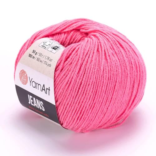 Yarn Art Jeans - Premium Baumwollgarn zum Häkeln & Stricken - Vielzahl von Farben - Ideal für Doppelstricken, Kammgewicht, Baby-Projekte, T-Shirt-Garn & mehr - Markenqualität von Lion Yarn Art Jeans - Premium Baumwollgarn zum Häkeln & Stricken - Vielzahl von Farben - Ideal für Doppelstricken, Kammgewicht, Baby-Projekte, T-Shirt-Garn & mehr - Markenqualität von Lion von Discount Fabrics LTD