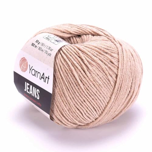 Yarn Art Jeans - Premium Baumwollgarn zum Häkeln & Stricken - Vielzahl von Farben - Ideal für Doppelstricken, Kammgewicht, Baby-Projekte, T-Shirt-Garn & mehr - Markenqualität von Lion Yarn Art Jeans - Premium Baumwollgarn zum Häkeln & Stricken - Vielzahl von Farben - Ideal für Doppelstricken, Kammgewicht, Baby-Projekte, T-Shirt-Garn & mehr - Markenqualität von Lion von Discount Fabrics LTD