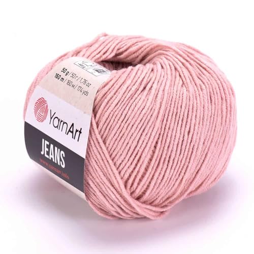 Yarn Art Jeans - Premium Baumwollgarn zum Häkeln & Stricken - Vielzahl von Farben - Ideal für Doppelstricken, Kammgewicht, Baby-Projekte, T-Shirt-Garn & mehr - Markenqualität von Lion Yarn Art Jeans - Premium Baumwollgarn zum Häkeln & Stricken - Vielzahl von Farben - Ideal für Doppelstricken, Kammgewicht, Baby-Projekte, T-Shirt-Garn & mehr - Markenqualität von Lion von Discount Fabrics LTD