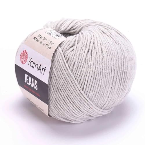 Yarn Art Jeans - Premium Baumwollgarn zum Häkeln & Stricken - Vielzahl von Farben - Ideal für Doppelstricken, Kammgewicht, Baby-Projekte, T-Shirt-Garn & mehr - Markenqualität von Lion von Discount Fabrics LTD