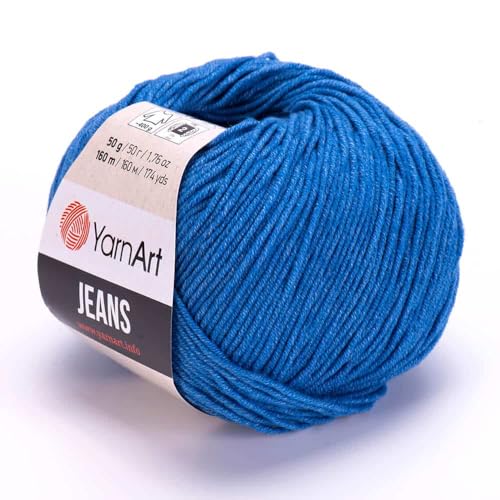 Yarn Art Jeans – Premium-Baumwollgarn zum Häkeln & Stricken – Vielzahl von Farben – ideal für Doppelstricken, Kammgewicht, Baby-Projekte, T-Shirt-Garn und mehr Farbe – 16 Stück – 10 Stück Yarn Art Jeans – Premium-Baumwollgarn zum Häkeln & Stricken – Vielzahl von Farben – ideal für Doppelstricken, Kammgewicht, Baby-Projekte, T-Shirt-Garn und mehr Farbe – 16 Stück – 10 Stück von Discount Fabrics LTD