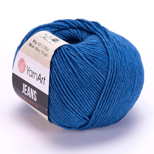 Yarn Art Jeans – Premium-Baumwollgarn zum Häkeln & Stricken – Vielzahl von Farben – ideal für Doppelstricken, Kammgewicht, Baby-Projekte, T-Shirt-Garn und mehr Farbe – 17 Pack – 10 Stück Yarn Art Jeans – Premium-Baumwollgarn zum Häkeln & Stricken – Vielzahl von Farben – ideal für Doppelstricken, Kammgewicht, Baby-Projekte, T-Shirt-Garn und mehr Farbe – 17 Pack – 10 Stück von Discount Fabrics LTD