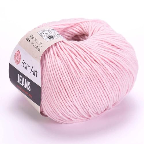 Yarn Art Jeans – Premium-Baumwollgarn zum Häkeln & Stricken – Vielzahl von Farben – ideal für Doppelstricken, Kammgewicht, Baby-Projekte, T-Shirt-Garn und mehr Farbe – 18 Stück – 10 Stück Yarn Art Jeans – Premium-Baumwollgarn zum Häkeln & Stricken – Vielzahl von Farben – ideal für Doppelstricken, Kammgewicht, Baby-Projekte, T-Shirt-Garn und mehr Farbe – 18 Stück – 10 Stück von Discount Fabrics LTD