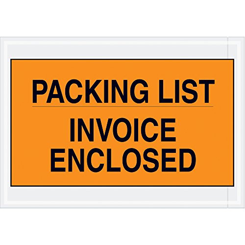 Tape Logic Briefumschläge mit Packliste/Rechnung, 17,8 x 25,4 cm, Orange, 1000 Stück Tape Logic Briefumschläge mit Packliste/Rechnung, 17,8 x 25,4 cm, Orange, 1000 Stück von Discount Tag & Label