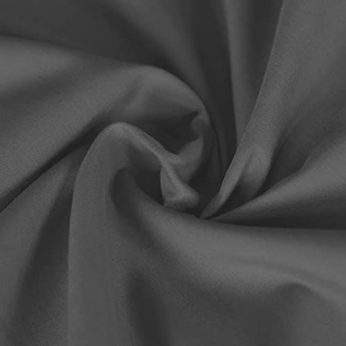 Einfarbiger Polycotton Stoff Poly Baumwoll Kleid Bastelmaterial 45 Zoll – 112 cm Breit 60+ Farben (Zinngrau, 1/2 Meter) von Discover Direct
