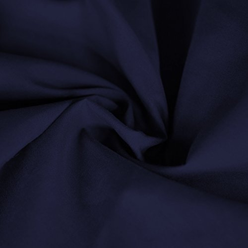 Einfarbiger Polycotton Stoff Poly Baumwollkleid Bastelmaterial 45 Zoll – 112 cm Breit 60+ Farben (Mittelblau, 1/2 Meter) von Discover Direct