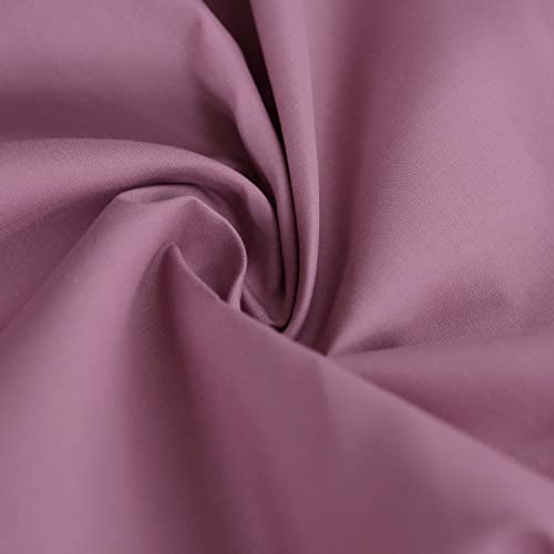 Einfarbiger Polycotton Stoff Poly Baumwollkleid Bastelmaterial 45 Zoll – 112 cm Breit 60+ Farben (Dusky Pink, Meter) von Discover Lifestyle & Fashion Fabrics