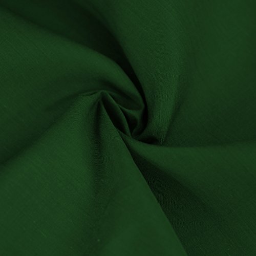 Einfarbiger Polycotton Stoff aus Poly Baumwollkleid Bastelmaterial 45 Zoll – 112 cm Breit 60+ Farben (Evergreen, Meter) von Discover Lifestyle & Fashion Fabrics