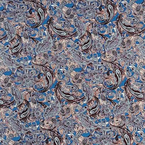 Mia Paisleymuster, floraler Viskose-Twill, Challis, bedruckt, Sommerkleidung, Kleid, Blusen, Vorhang, leichtes, seidiges Gefühl, 140 cm breit, Meterware, Capri-Stoff Mia Paisleymuster, floraler Viskose-Twill, Challis, bedruckt, Sommerkleidung, Kleid, Blusen, Vorhang, leichtes, seidiges Gefühl, 140 cm breit, Meterware, Capri-Stoff von Discover Lifestyle & Fashion Fabrics