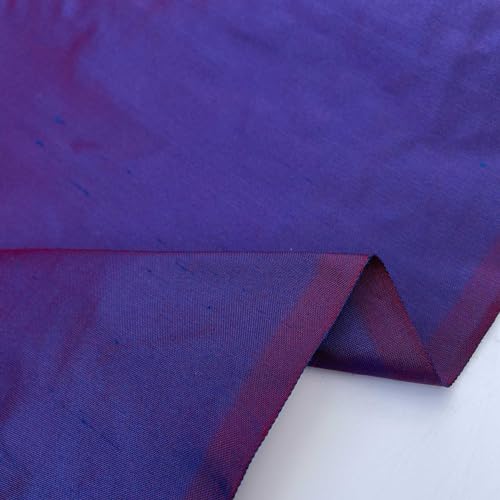 Reine 100 % chinesische Rohseide, Handwebstuhl, Dupion, natürliche Slub-Textur, luxuriöses Brautkleid, Kissen, Polsterstoff, 137 cm breit (pro halber Meter, lila/magenta) von Discover Lifestyle & Fashion Fabrics