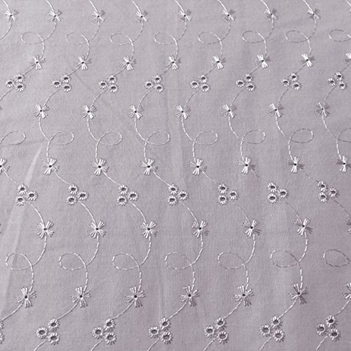 Stoff mit Lochstickerei, 3 Loch, Polyester und Baumwolle, Meterware, 150 cm breit, Lila von Discover Lifestyle & Fashion Fabrics