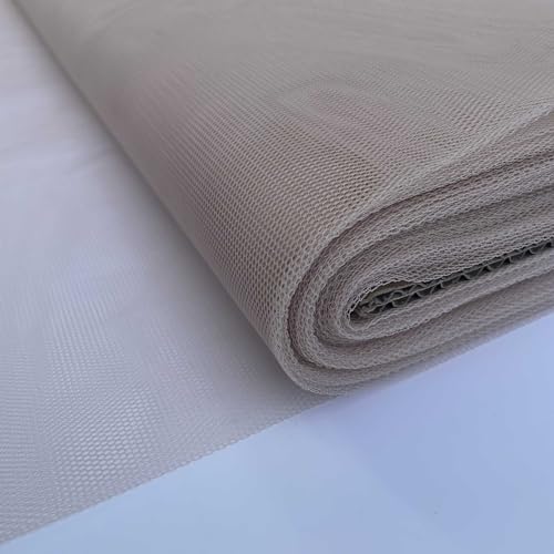 Tüll, steif, extra breit, Netzstoff, Fee, Braut-Petticoat, Schichtung, Polyester, leichtes Material, 150 cm breit (5 Meter, Nude) von Discover Lifestyle & Fashion Fabrics