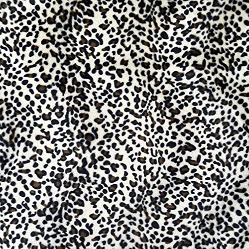 Velboa Kunstfell, sehr weich, Ponyhaut, Veloursstoff, Bastelmaterial | 150 cm breit (Meterware, Baby-Leopard) von Discover Lifestyle & Fashion Fabrics