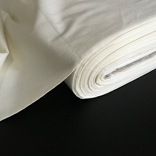 Vorhang-Futterstoff, 50/50, Polyester-Baumwolle, ungebleichtes Material, Rückseite für Vorhänge, Vorhänge, Jalousien, Patchwork-Steppdecken, vorgeschnitten, 2 m (200 x 137 cm) von Discover Lifestyle & Fashion Fabrics