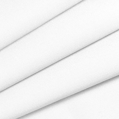 Weißer Stoff aus 100 % Baumwolle zum Basteln, Quilten, Bettwäsche, Wimpelkette, gewebtes Calico-Material (150 cm breit, 3 Meter) von Discover Lifestyle & Fashion Fabrics