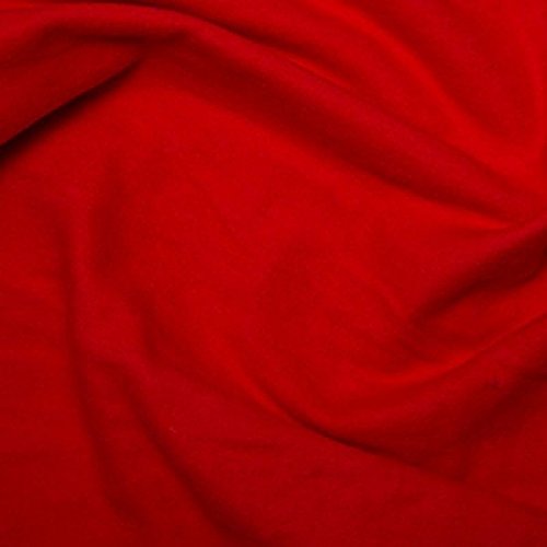 Winceyette Wynciette Flanellstoff, 100 % gebürstete Baumwolle, weich, 105 cm breit, Rot von Discover Lifestyle & Fashion Fabrics