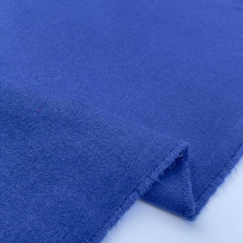 Winceyette Wynciette Flanellstoff, 100 % gebürstete Baumwolle, weicher Flanellstoff, 105 cm breit (pro halber Meter, Königsblau) von Discover Lifestyle & Fashion Fabrics