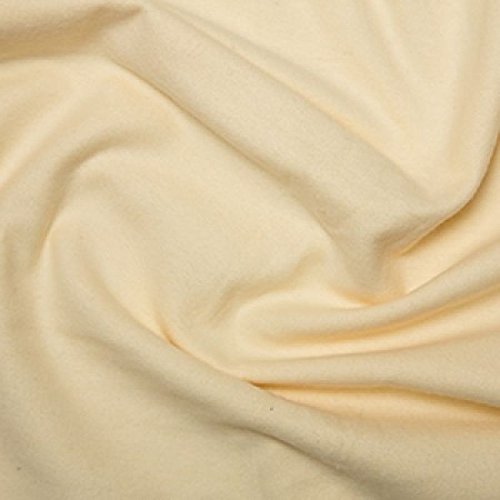 Winceyette Wynciette Flanellstoff, gewebt, einfarbig, 100 % gebürstete Baumwolle, weich, 101,6 cm breit (pro halber Meter, Zitrone) von Discover Lifestyle & Fashion Fabrics