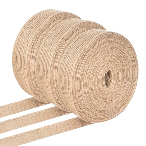 Disnace 3 Rollen Juteband, Sackleinen Band Natur, Burlap Vintage Geschenkband, Dekoband Deko Juteband, Weihnacht Jute Band, 2cm Breit, 30m Geschenkband Für DIY Handwerk Verpackung Disnace 3 Rollen Juteband, Sackleinen Band Natur, Burlap Vintage Geschenkband, Dekoband Deko Juteband, Weihnacht Jute Band, 2cm Breit, 30m Geschenkband Für DIY Handwerk Verpackung von Disnace