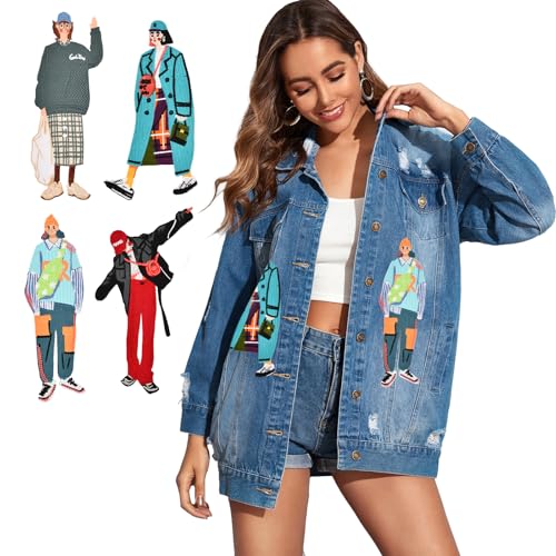 Disnace 4 Stück Bestickte Aufnäher, Cartoon-Stickerei-Aufnähen, Dekorative Aufnäher für Kleidung Kinder, Applikationen zum Aufnähen für Kleidung Jacken Rucksäcke Jeans, DIY-Dekoration Disnace 4 Stück Bestickte Aufnäher, Cartoon-Stickerei-Aufnähen, Dekorative Aufnäher für Kleidung Kinder, Applikationen zum Aufnähen für Kleidung Jacken Rucksäcke Jeans, DIY-Dekoration von Disnace