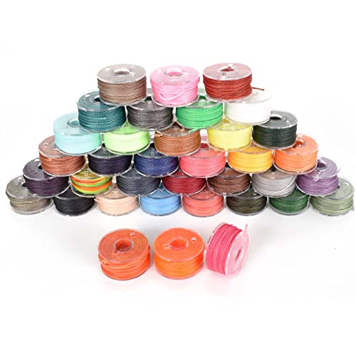 Disnace Gewachste Baumwollschnur, 36 Farben Gewachste Polyesterschnur, Wachsschnur 0.45mm×10m, Gewachster Faden mit Aufbewahrungsbox für DIY Armbänder, Halsketten, Lederarbeiten, Schmuckherstellung Disnace Gewachste Baumwollschnur, 36 Farben Gewachste Polyesterschnur, Wachsschnur 0.45mm×10m, Gewachster Faden mit Aufbewahrungsbox für DIY Armbänder, Halsketten, Lederarbeiten, Schmuckherstellung von Disnace