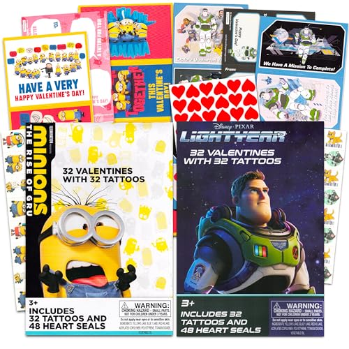 Disney Shop Toy Story Valentinstagskarten-Set – über 50 Spielzeuggeschichten und Autos Valentinskarten für Freunde, Klassenzimmer, Austauschpaket von Disney Shop