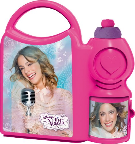 Disney Violetta 749271 - Jausenbox mit Sportflasche, 400 ml, 19 x 7 x 21 cm von Disney Violetta