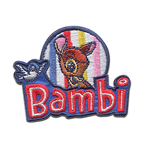 Disney © Bambi Tier Kinder - Aufnäher, Bügelbild, Aufbügler, Applikationen, Patches, Flicken, Zum Aufbügeln, Größe: 5,9 x 5 cm von Disney