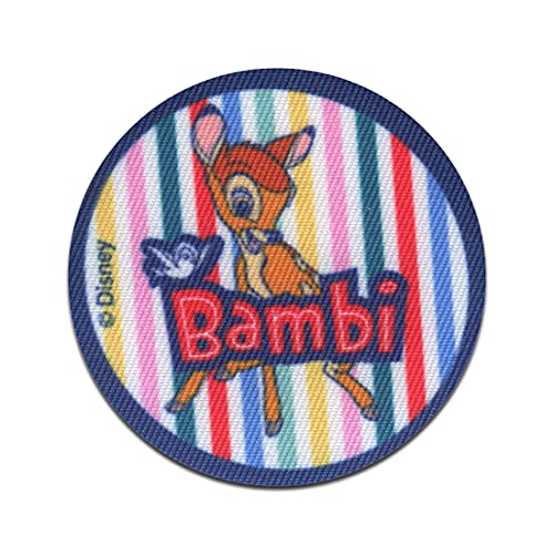Disney © Bambi Tier Kinder - Aufnäher, Bügelbild, Aufbügler, Applikationen, Patches, Flicken, Zum Aufbügeln, Größe: 6,3 x 6,3 cm von Disney