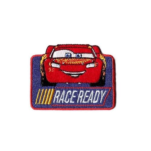 Disney © Cars 3 Race Ready - Aufnäher, Bügelbild, Aufbügler, Applikationen, Patches, Flicken, Zum Aufbügeln, Größe: 7,1 x 5,1 cm von Disney