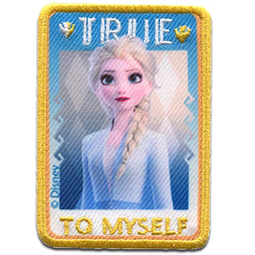 Disney © Frozen 2 Die Eiskönigin 2 ELSA True to Myself - Aufnäher, Bügelbild, Aufbügler, Applikationen, Patches, Größe: 5 x 6,5 cm von Disney