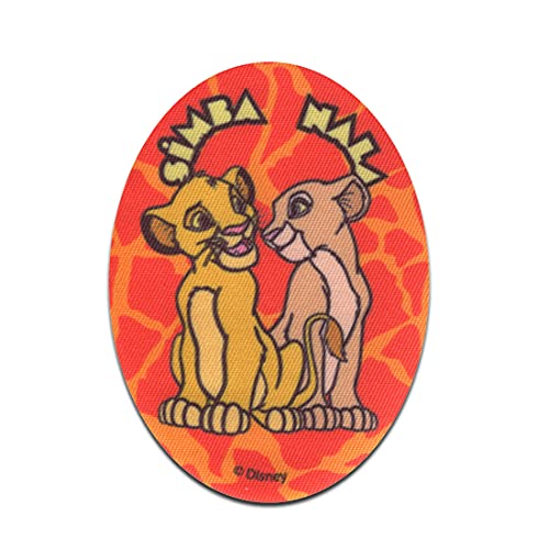 Disney © König Der Löwen Simba Und Nala Tier - Aufnäher, Bügelbild, Aufbügler, Applikationen, Patches, Zum Aufbügeln, Größe: 11 x 8 cm von Disney