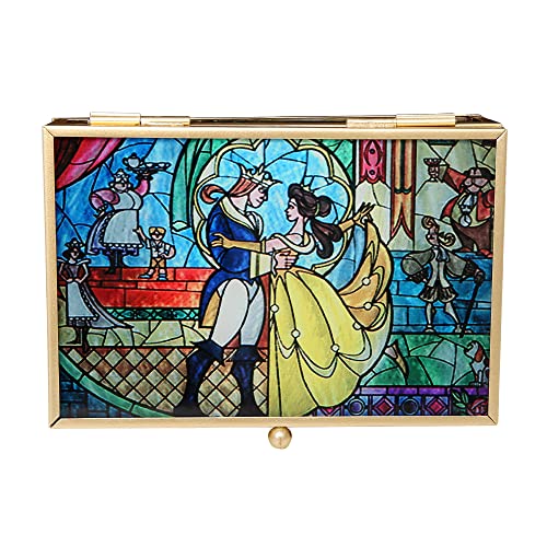 Disney Die Schöne und das Biest Schmuckschatulle aus Glas mit Buntglas-Belle und dem Prinzen Disney Die Schöne und das Biest Schmuckschatulle aus Glas mit Buntglas-Belle und dem Prinzen von Disney